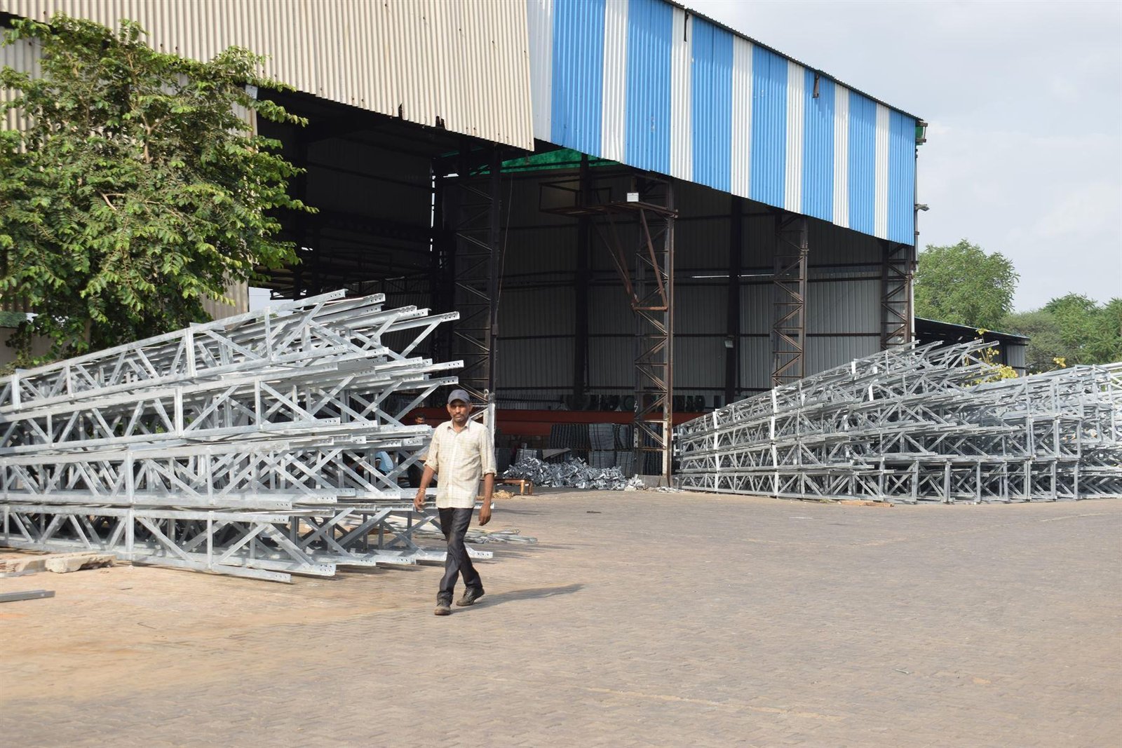 Galvanized tower sections